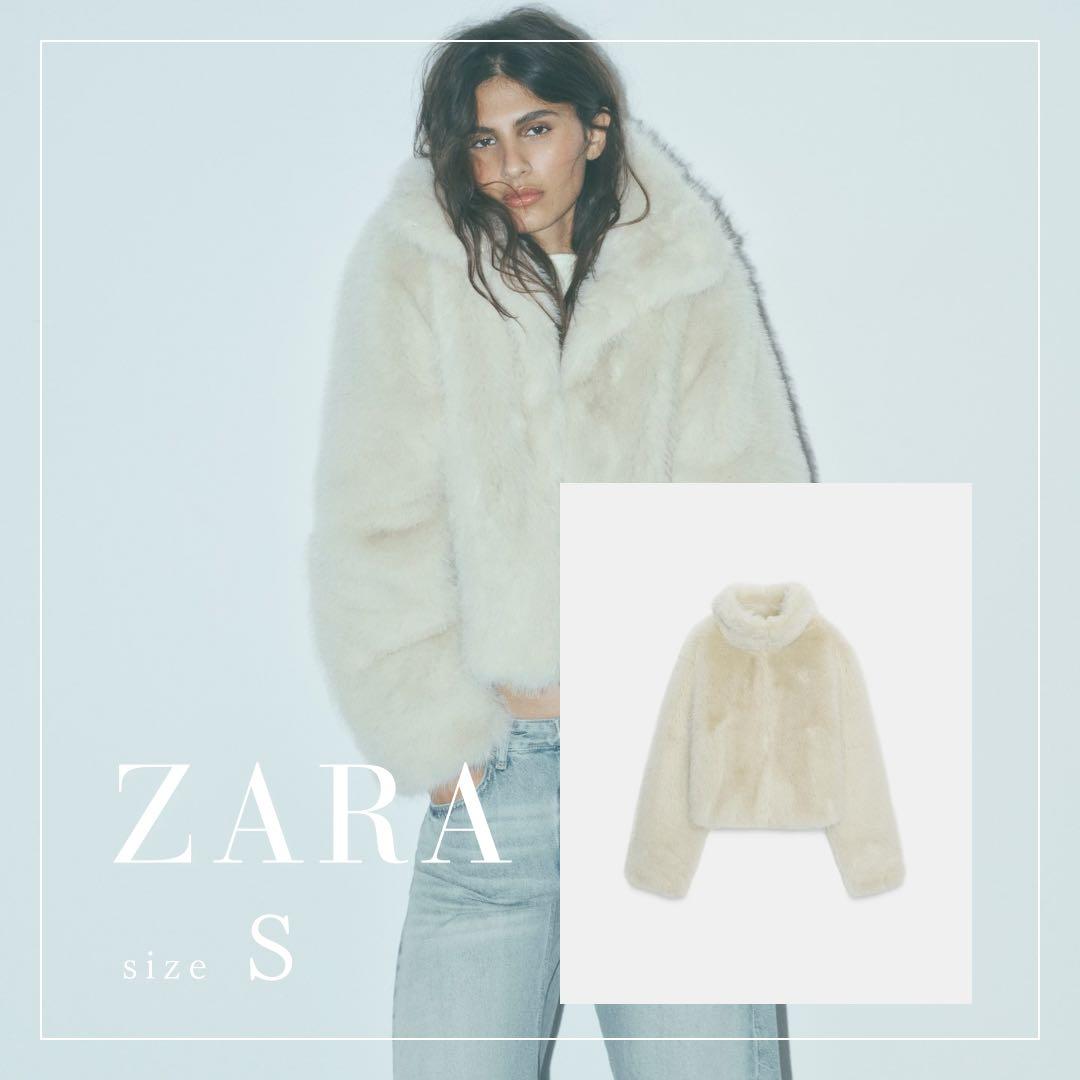 ZARA ショートフェイクファーコート S 新品 ZARA】ショートフェイクファーコート (ZARA/コート) 124867432【BUYMA】