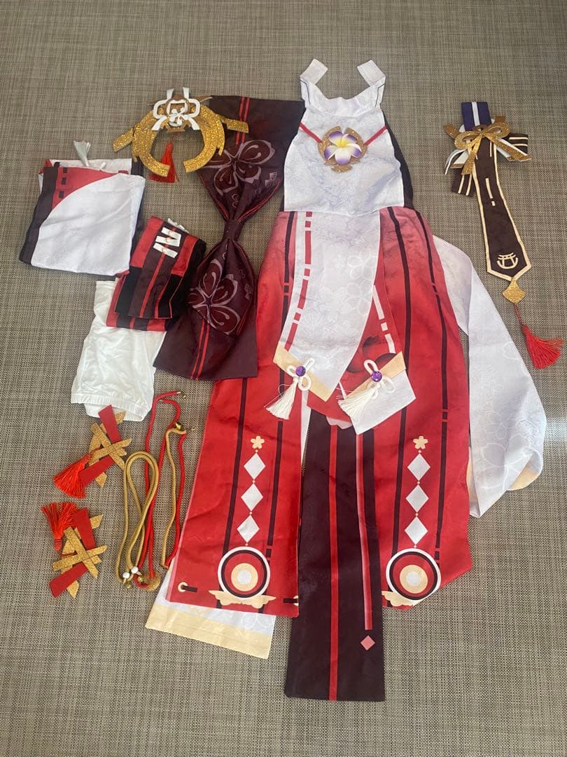 原神　八重神子　コスプレ衣装Lサイズ(靴・ウィッグあり) 猫屋小舗 原神 コスプレ 八重神子 やえみこ 衣装 ※ウィッグ 靴 武器