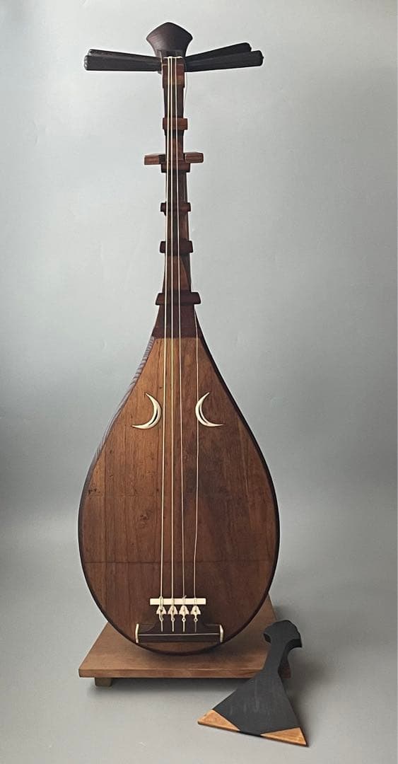 ヴィンテージ　筑前琵琶　モデルA 撥・架台・新品高級絃付