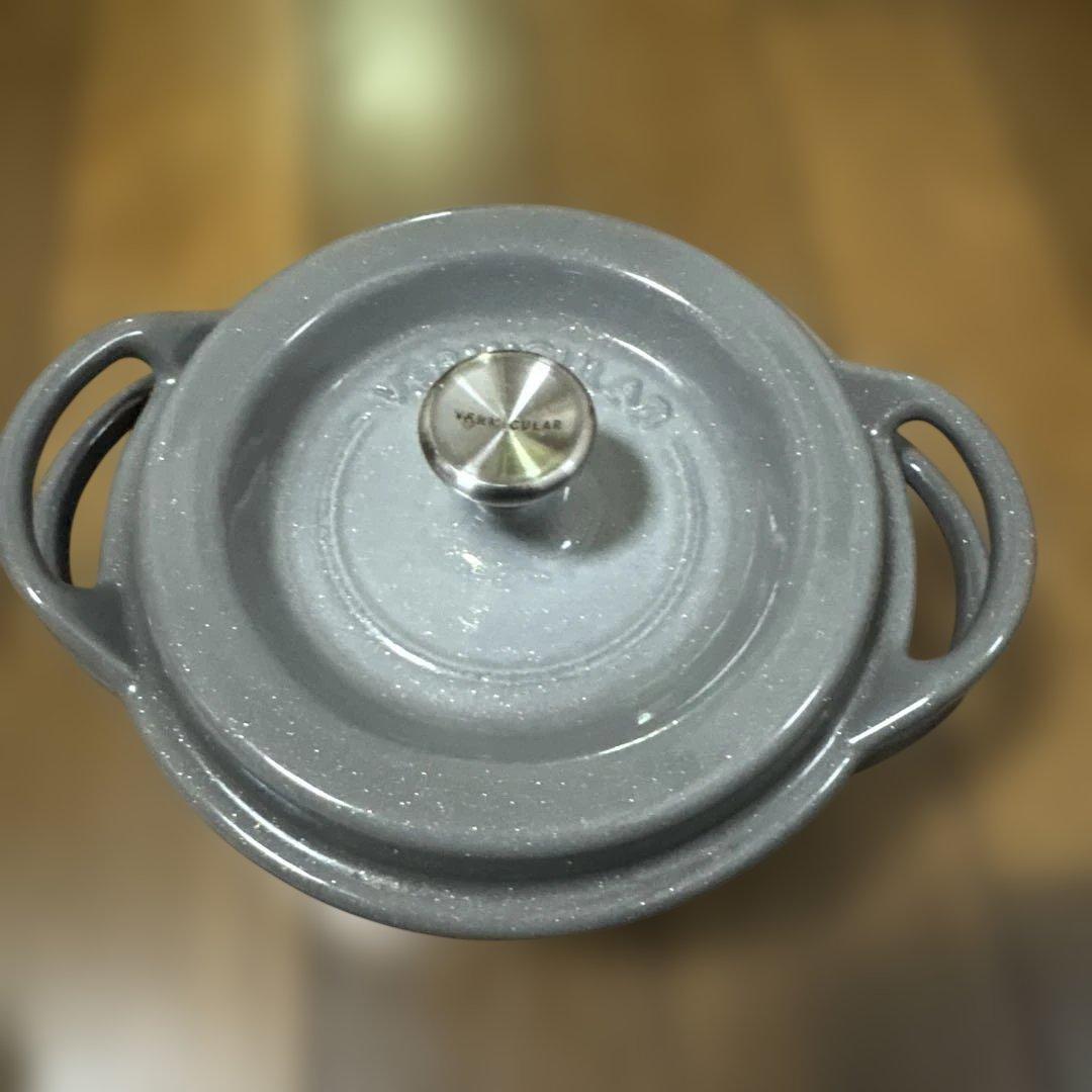 バーミキュラ BERMICULAR ラメグレ14センチ オーブンポット 2 MINI 14cm ベーシックノブ[マットリネンベージュ