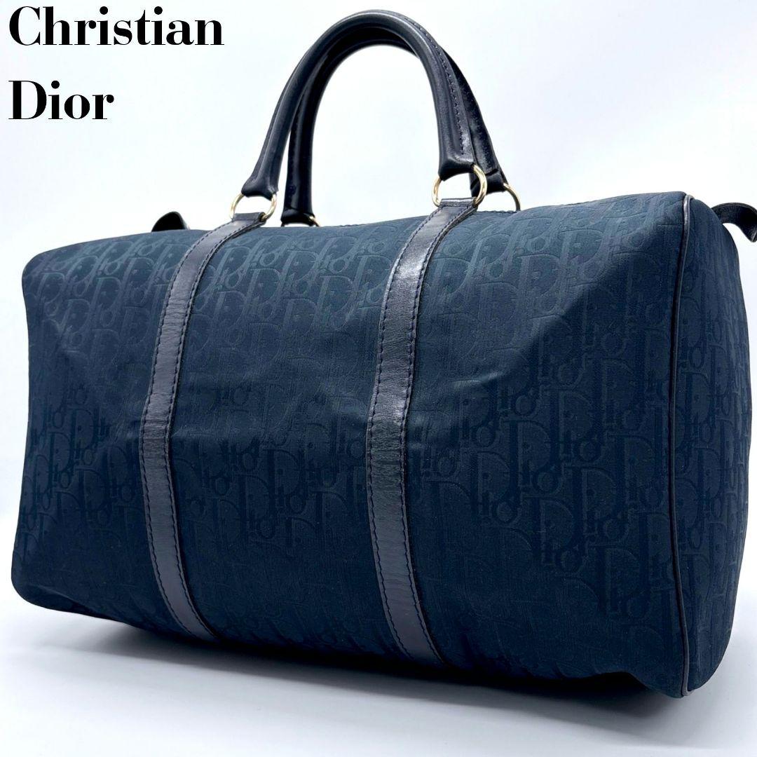 【極美品】ディオール トロッター ボストンバッグ キャンバス レザー 大容量