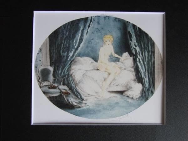 ルイ・イカール、青いアルコーヴ、希少限定画集画、新品高級額装付、状態良好