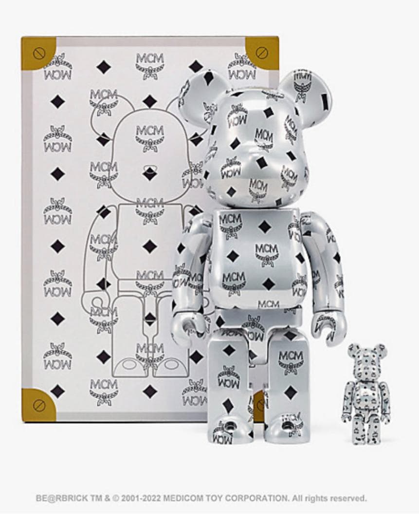 BE@RBRICK MCM WHITE CHROME 新品未開封