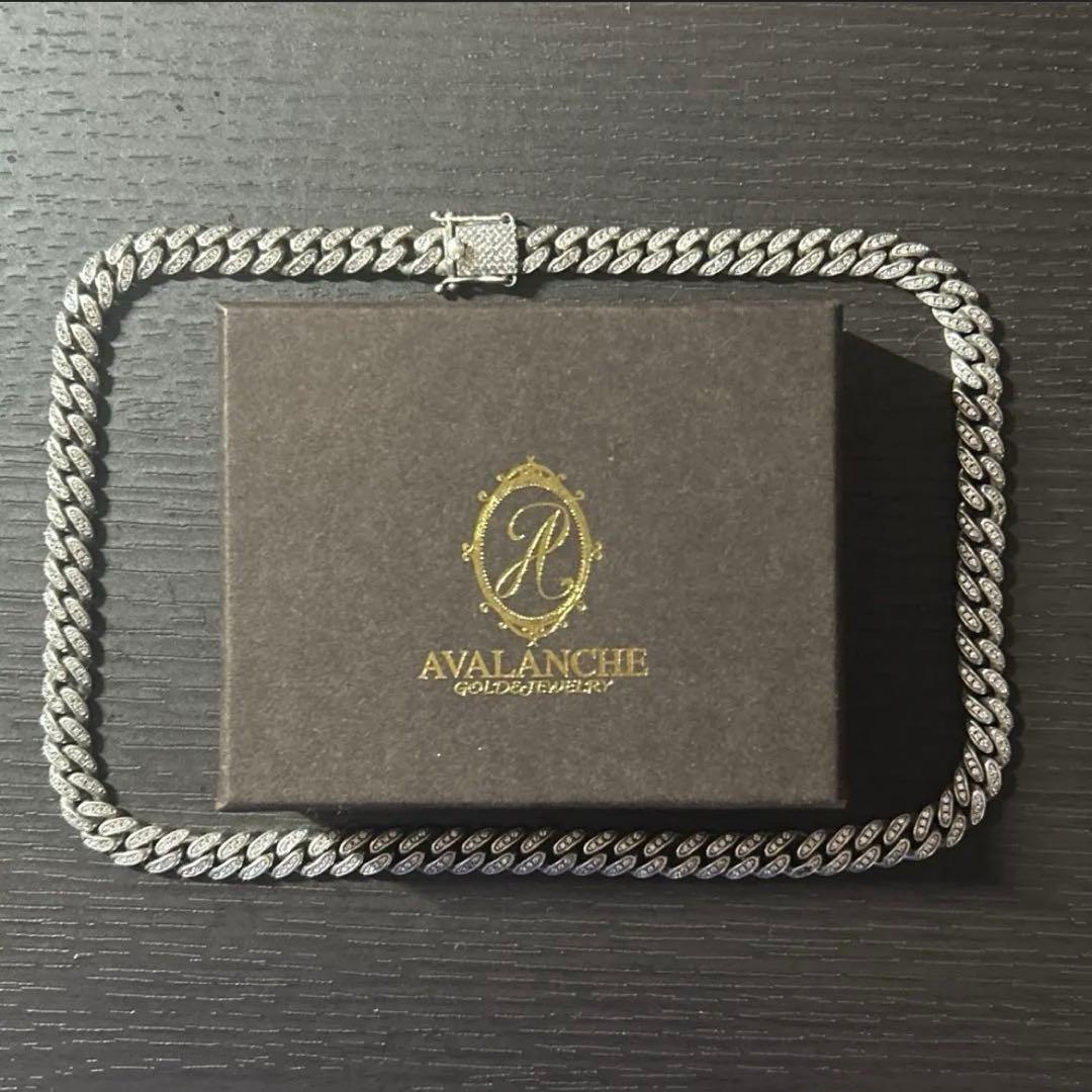 AVALANCHEマイアミネックレスシルバー925 シルバー マイアミネックレス 幅2.8mm 45cm-55cm いぶし加工 080KDO2
