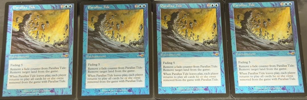 マジック パララクスの潮流　Parallax Tide 英4枚セット