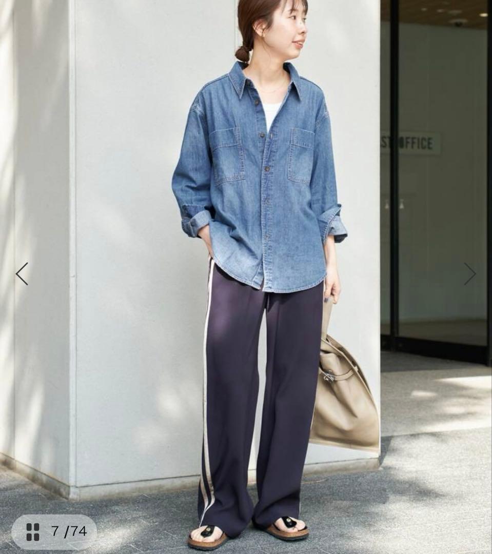 【完売品】Spick and Span ライトオンスデニムシャツ ブルー