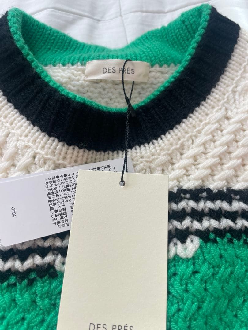 新品 デプレ ミックスステッチ クルーネックプルオーバーニット caban