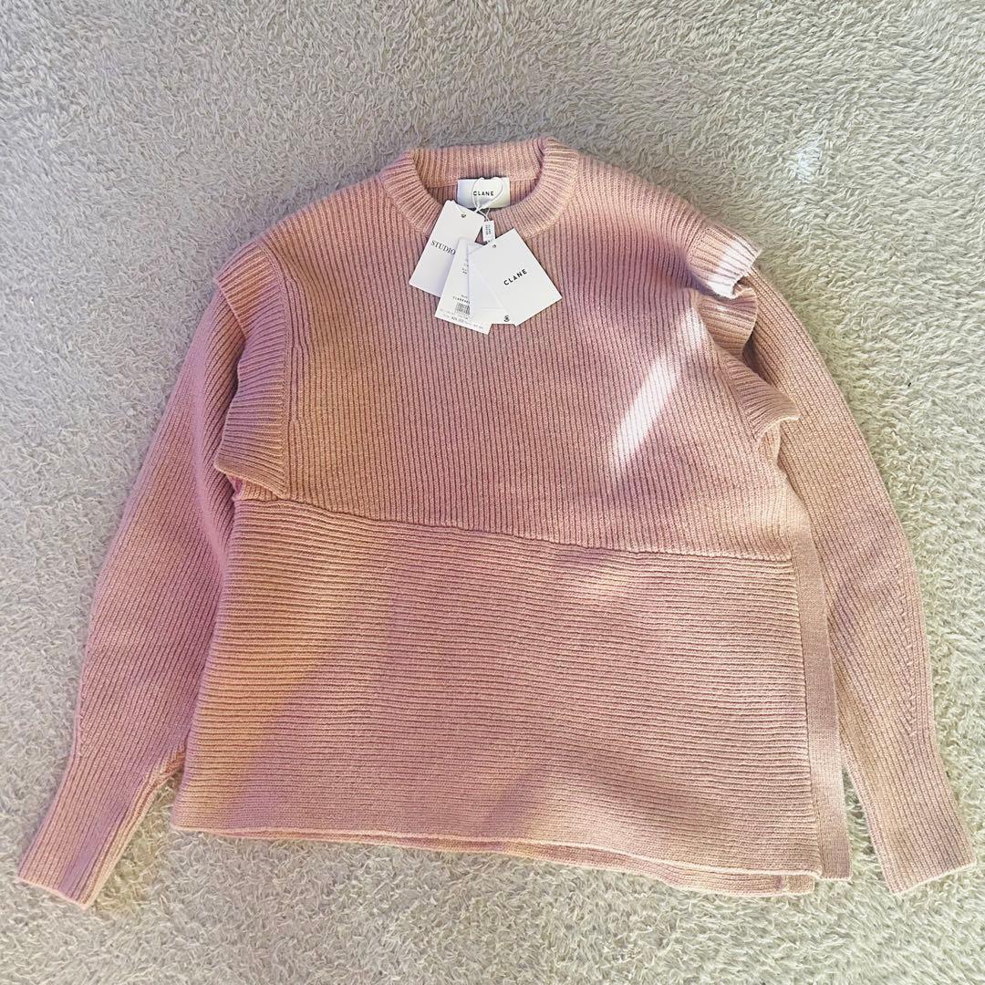 新品タグ付き CLANE クラネ スラントニットプルオーバー