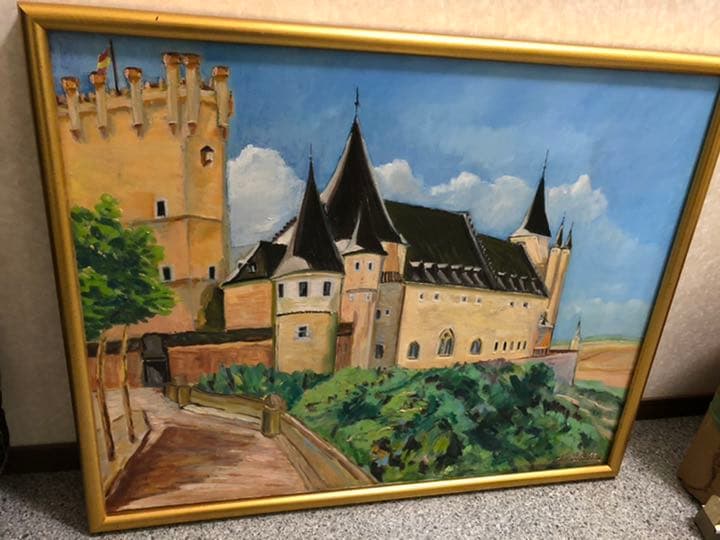 F30アクリルなし 額縁 額 油絵 絵画 ゴールド アンティーク