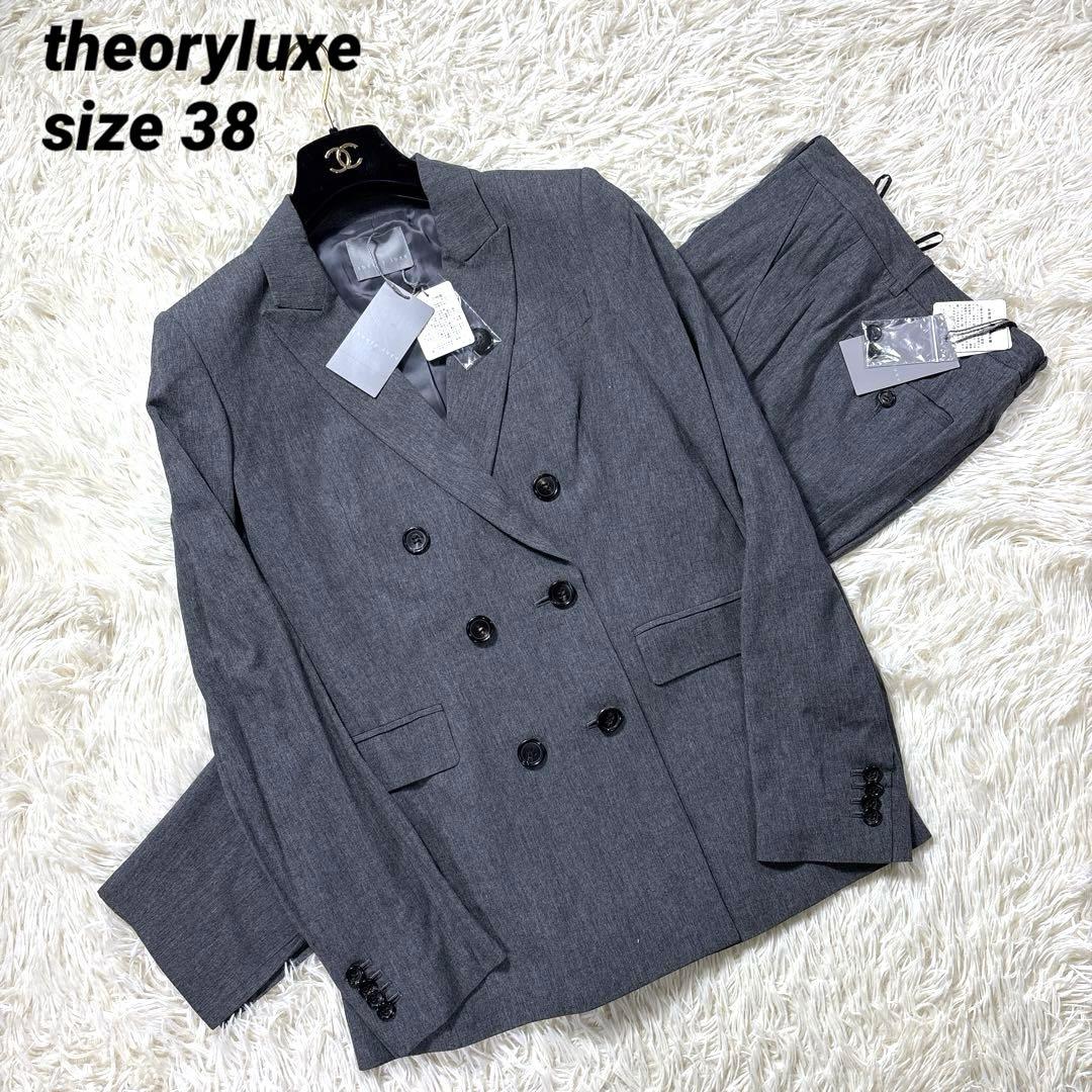 最終価格‼️新品✨セオリーリュクスパンツスーツ セットダブルテーラードJKレーヨン
