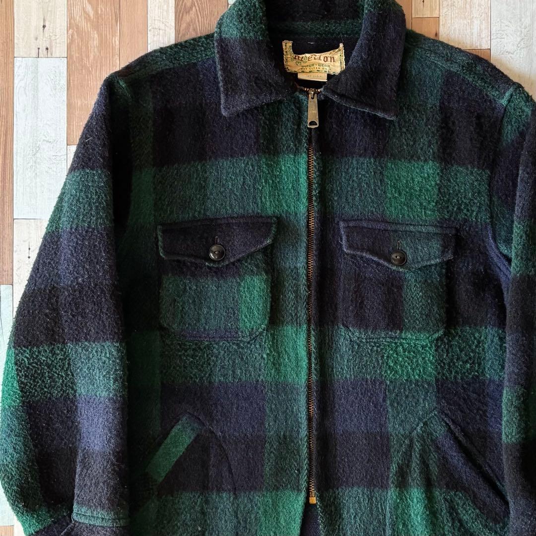 70s melton ヴィンテージ ウールスポーツジャケット TALON 短丈