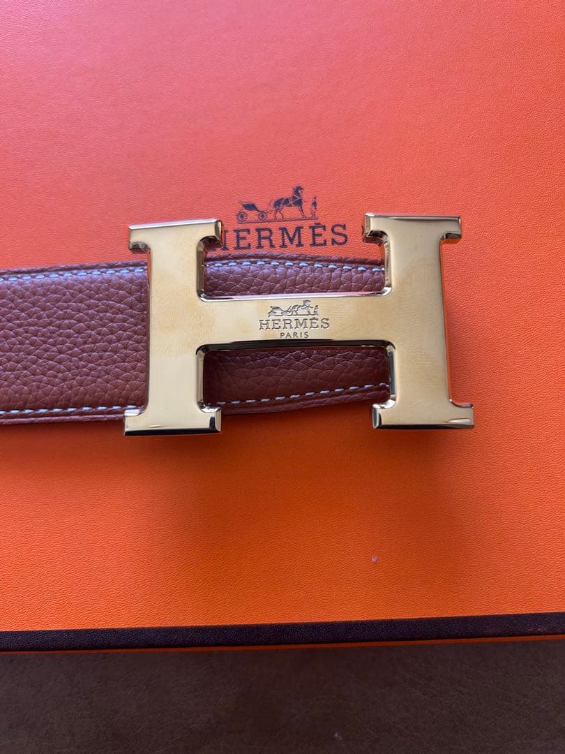 【絶品】 エルメス リバーシブルメンズベルト 113cm 幅38mm 未使用美品