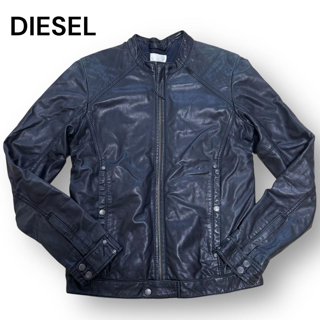 DIESEL ディーゼル　ラムスキン　レザージャケット　ライダース　メンズS〜M