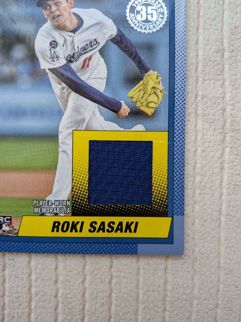 佐々木朗希 2025 Topps レリック ジャージ カード ルーキー - メルカリ