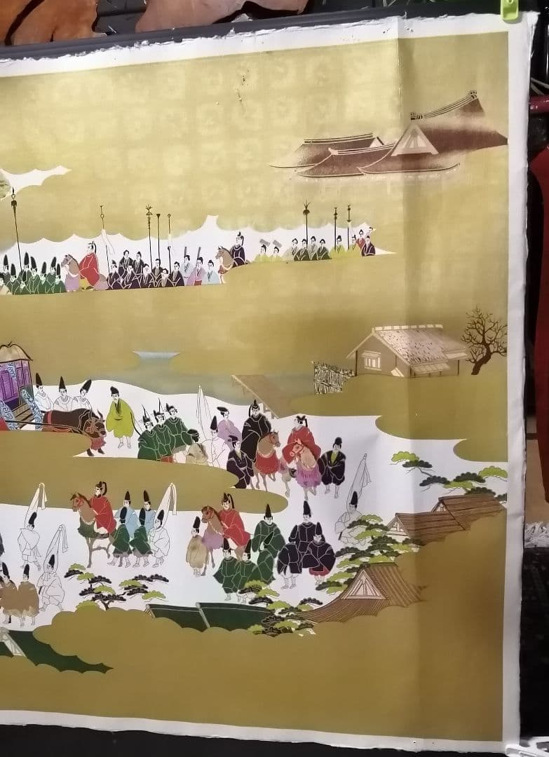 美濃和紙 ハッピーセット 友禅染め 2枚組 花鳥画と平安絵巻 縁起物