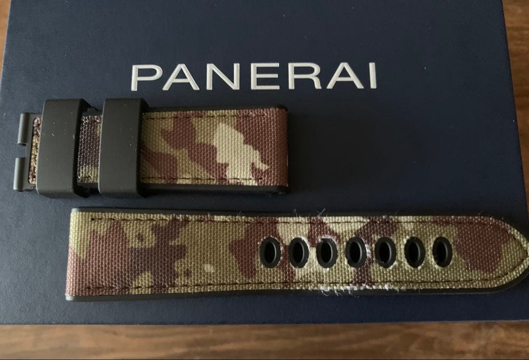 パネライ　純正　迷彩　キャンバスラバーストラップ　ベルト　24-22mm カモ