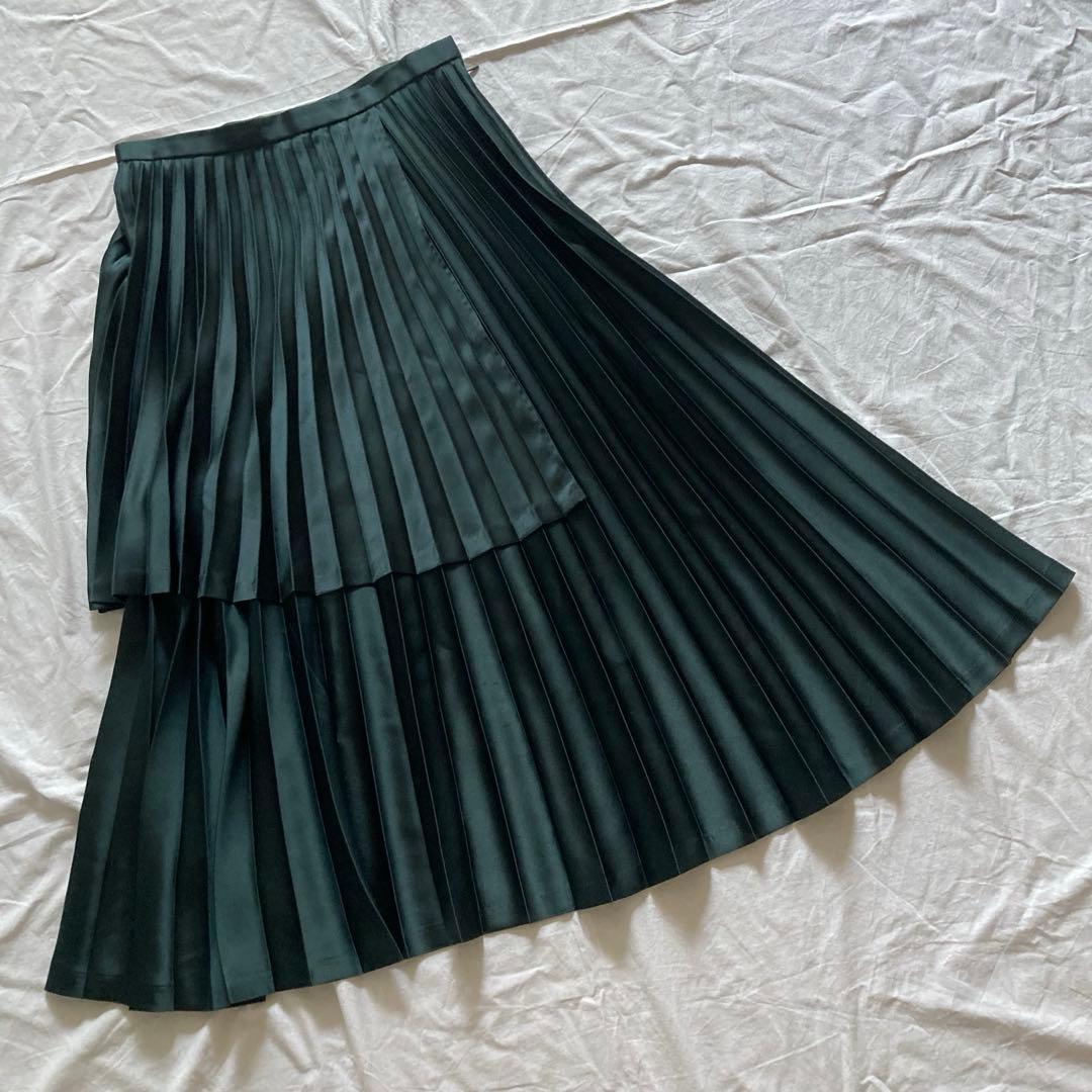 美品　ノアールケイニノミヤ　ロングスカート　プリーツ　レイヤード　AD2019