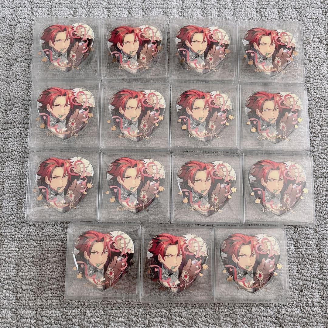 あんスタ 鬼龍紅郎 ホワイトデー ハート缶バッジ15個セット - メルカリ