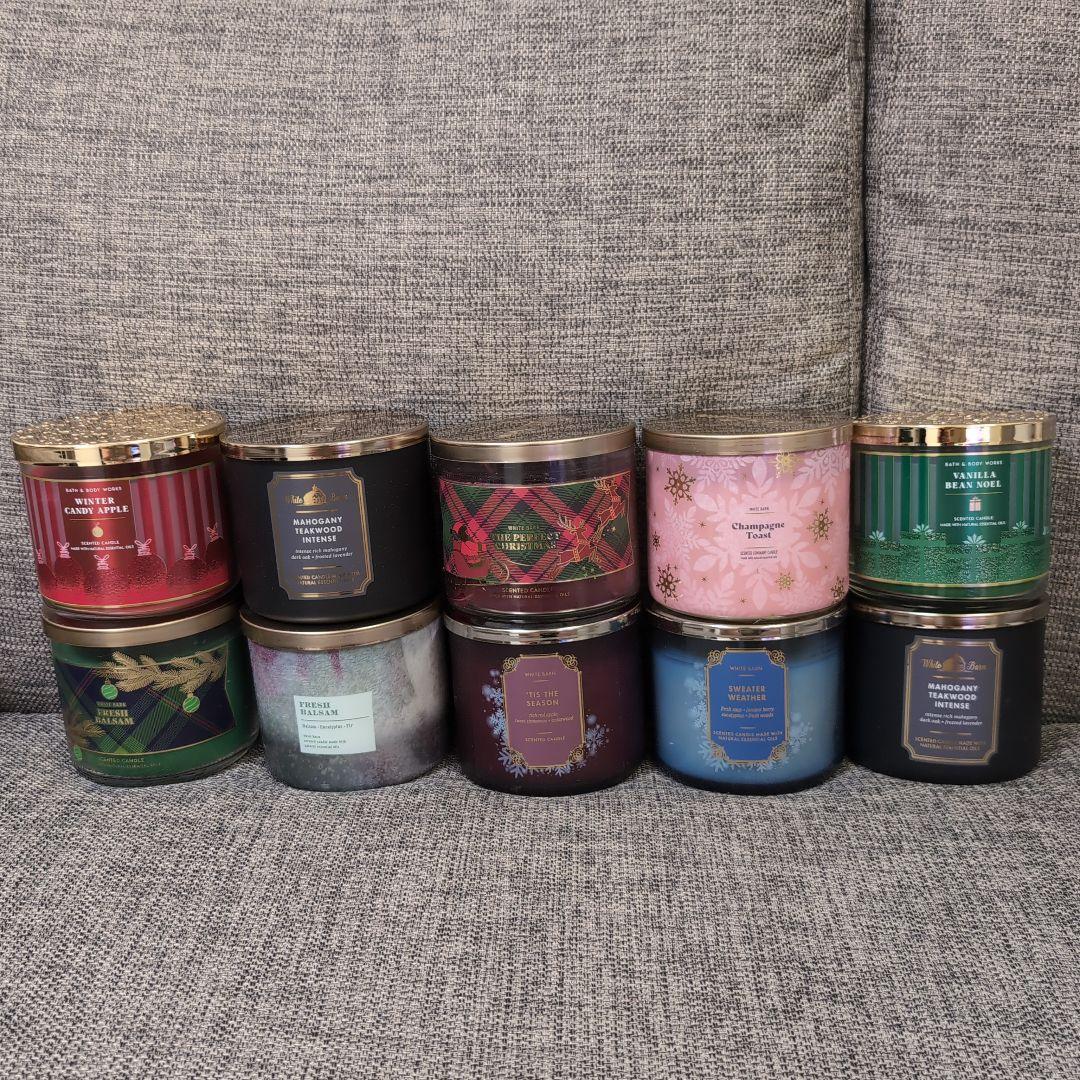 【新品未使用】Bath & Body Works 3芯 キャンドル 10個セット