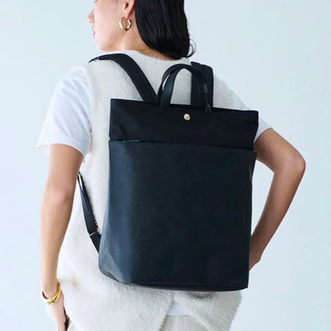 【美品】TOPKAPI スコッチグレイン　A4 バックパック　リュック　黒