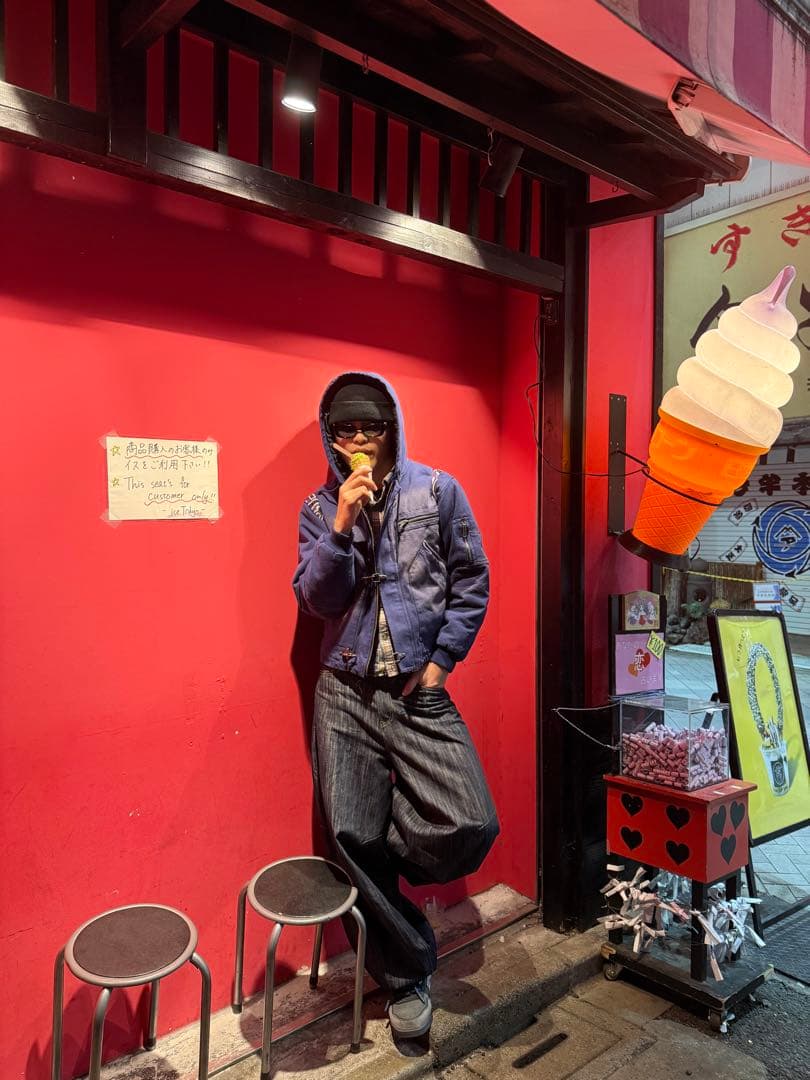 新品？ that's life ファイアーマンジャケット青 2、3回着用that's