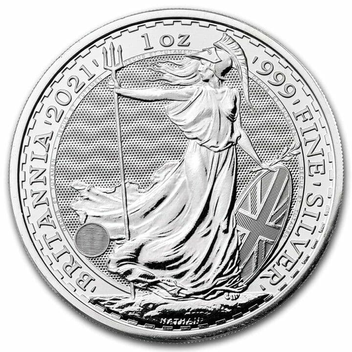 【エリザベス女王肖像】英国ブリタニア銀貨 1oz. 2021年版