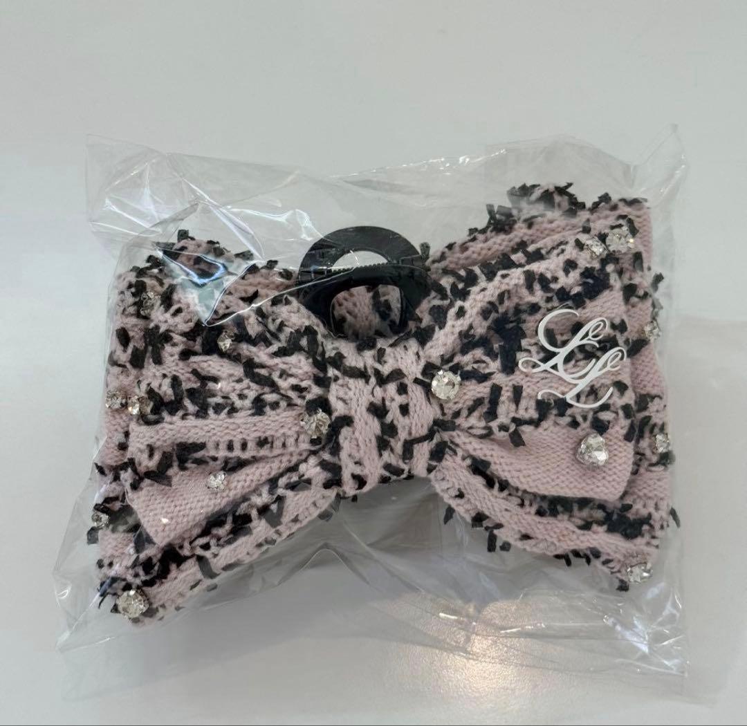 新品 lumignon ルミニョン リボン ヘアクリップ ピンクブラック - メルカリ