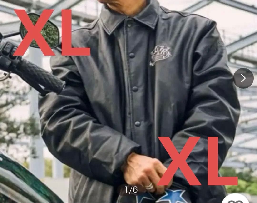 XL ローラーマガジン　コーチジャケット　フェイクレザー　xl