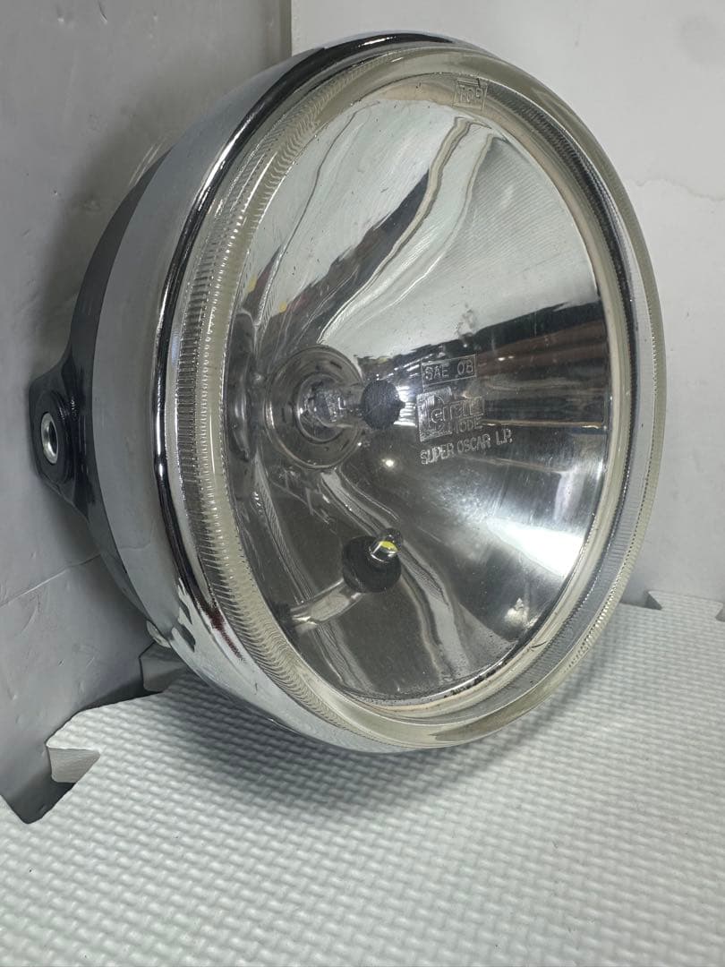 当時物シビエスーパーオスカー180πシビエ凹みレンズ付きヘッドライト/マーシャル