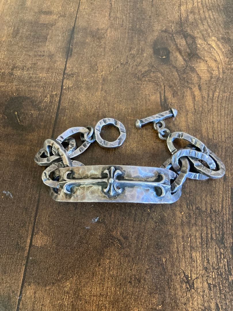 シルバーハンマードチェーンブレスレット　70g 925