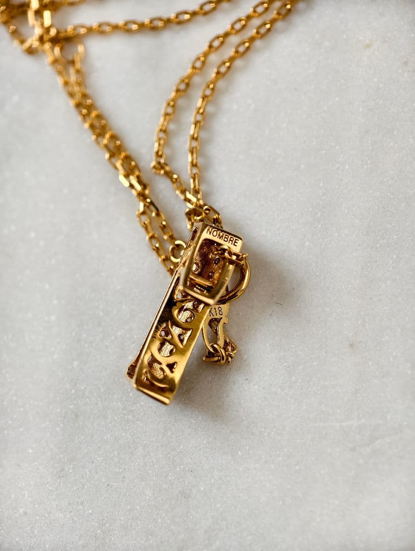 ゆきざき ノンブル ダイヤ ネックレス K18 0.17ct ギャランティ付属