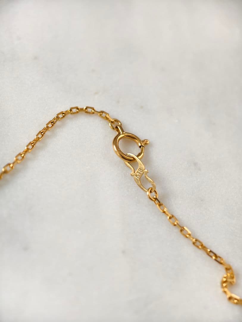 ゆきざき ノンブル ダイヤ ネックレス K18 0.17ct ギャランティ付属