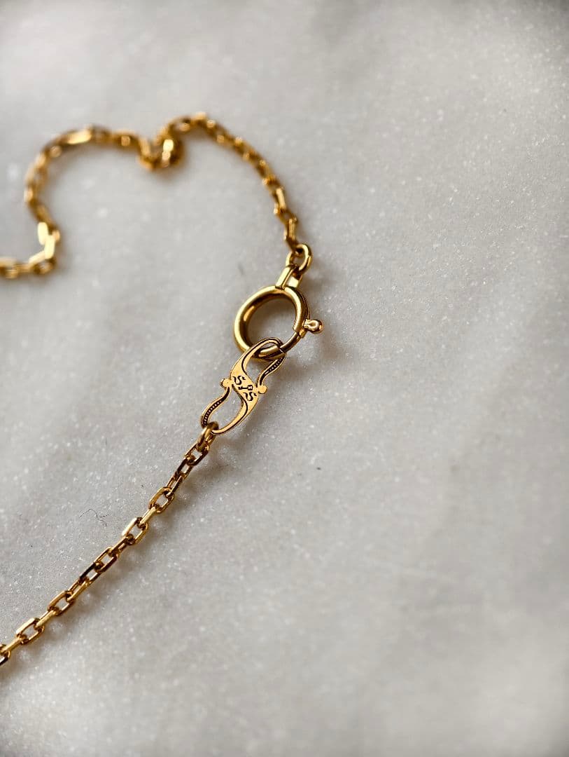 ゆきざき ノンブル ダイヤ ネックレス K18 0.17ct ギャランティ付属