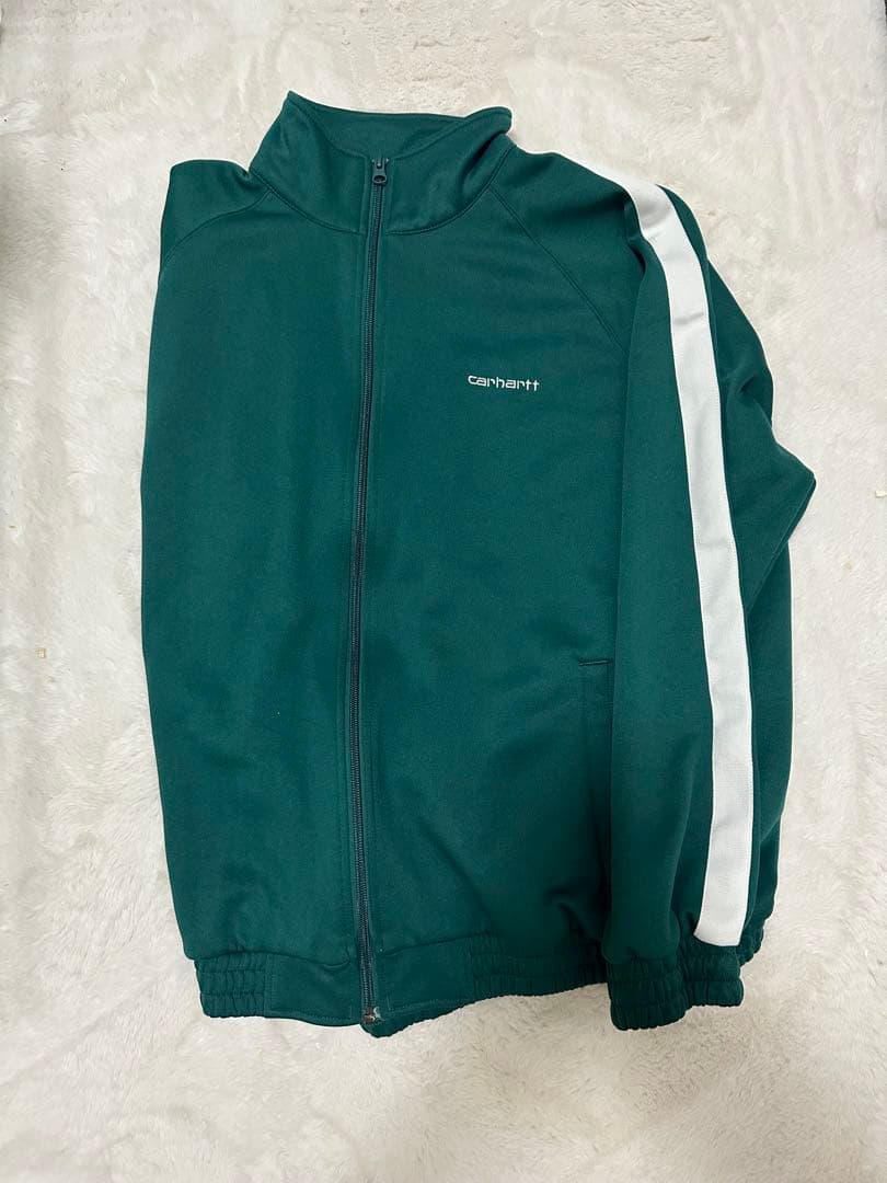 Carhartt ダークグリーン ジャージジャケット - メルカリ
