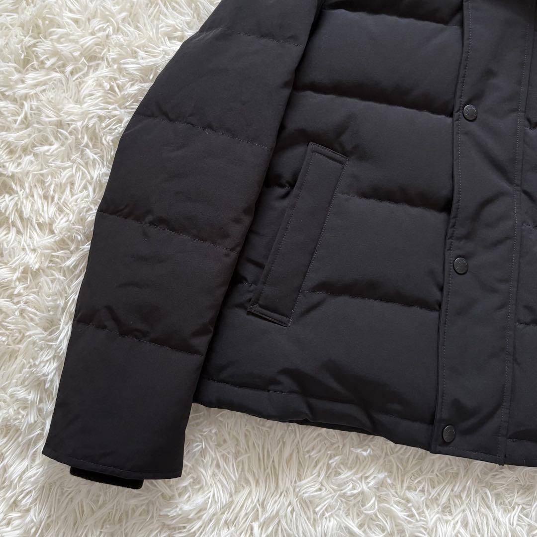 美品 DANTON ダントン ショートダウンジャケット 36 黒 ファー着脱可能