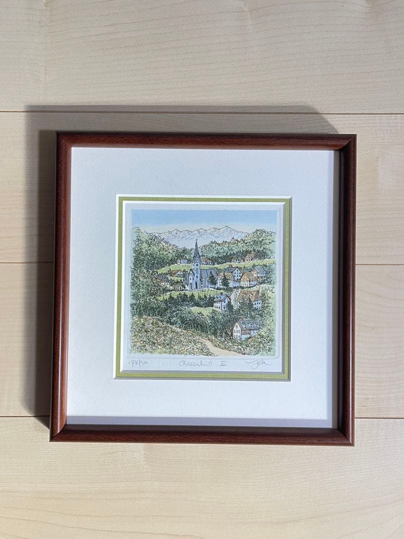 絵画 額縁 版画 織田 義郎 緑の丘(スイス) エッチング 美術品 2026年最新】織田義郎の人気アイテム - メルカリ