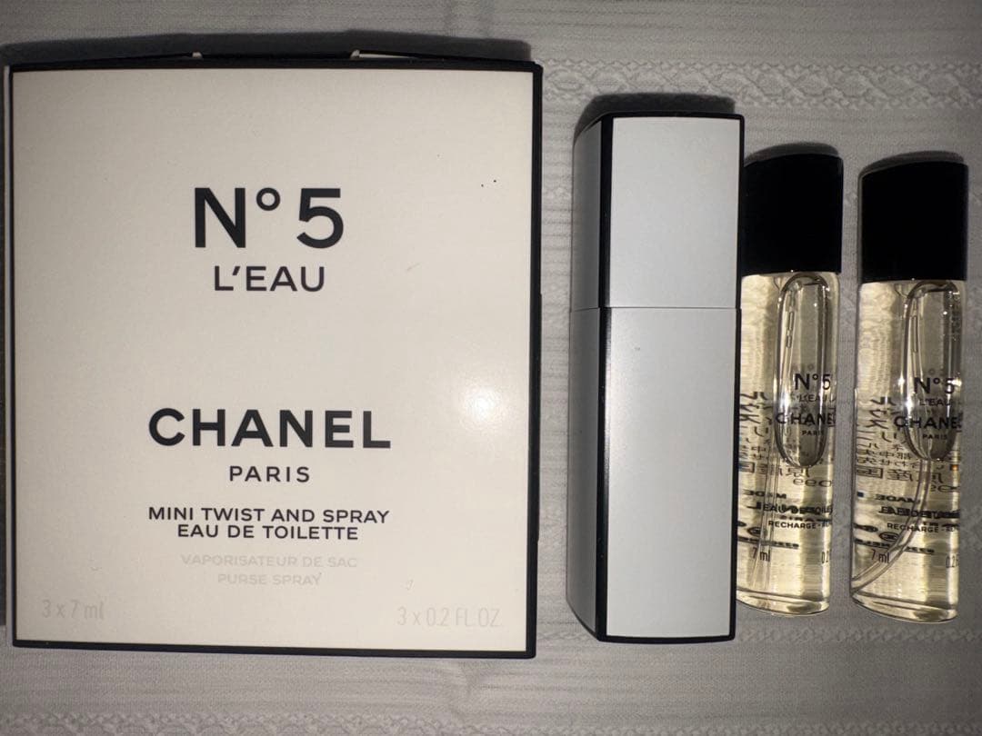 CHANEL N°5 L'EAU ミニツイストアンドスプレー 3本セット N°5 Eau de Parfum Twist and Spray (EDP) - 3x0.7 FL. OZ. | CHANEL