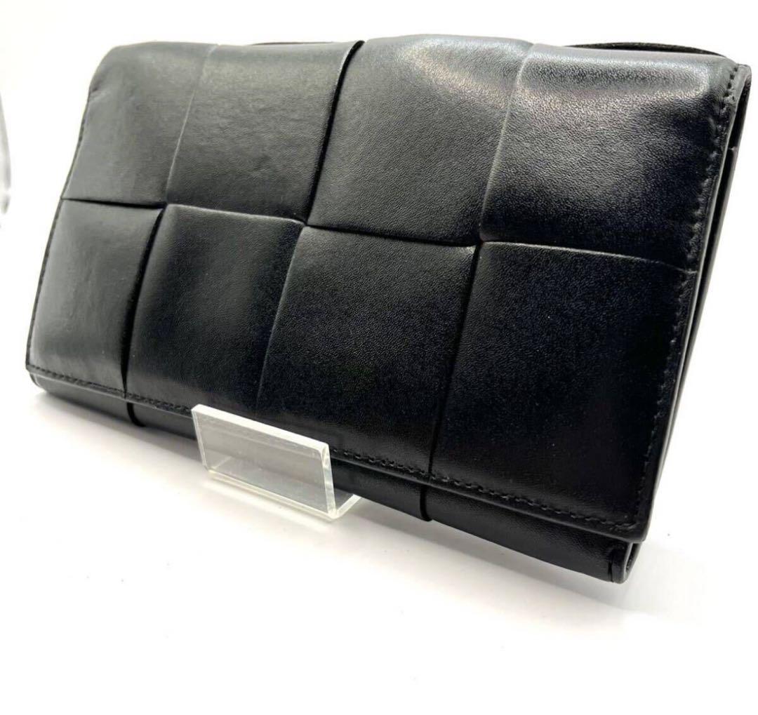 BOTTEGA VENETA 二つ折り長財布 カセット ラージ フラップ