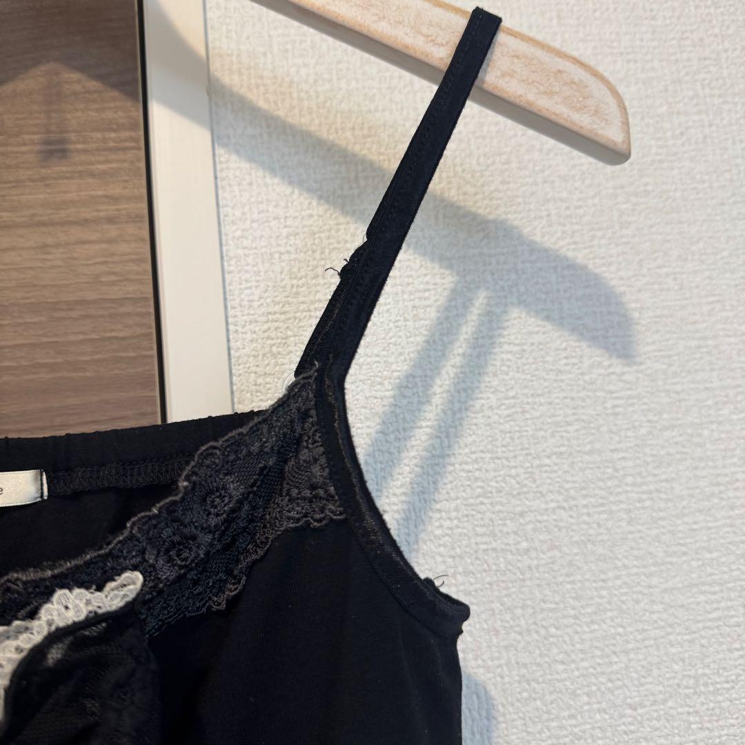 希少】00s 美品 axes femme ビッグ リボン キャミソール 黒 M