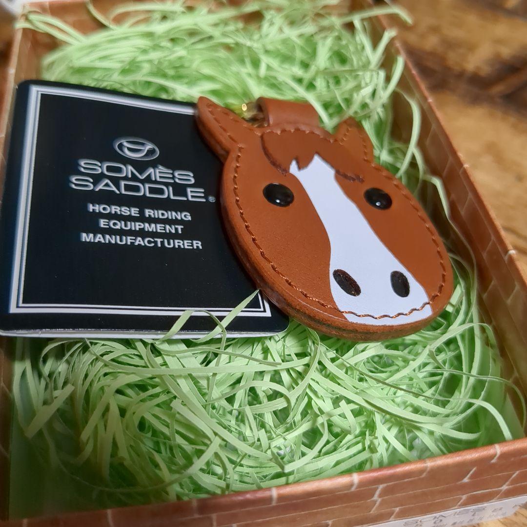 ソメスサドル　馬メンコ　キーホルダー