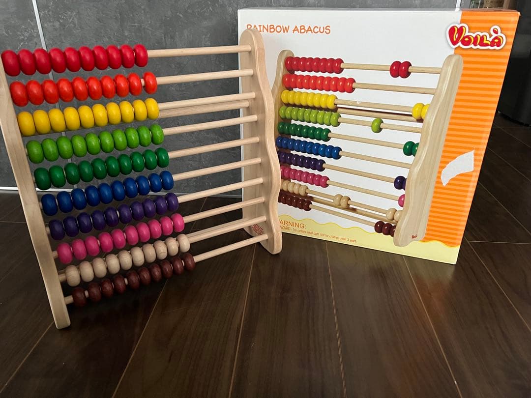 VOILA ボイラ レインボーアバカス 100玉そろばん モンテッソーリ 木製