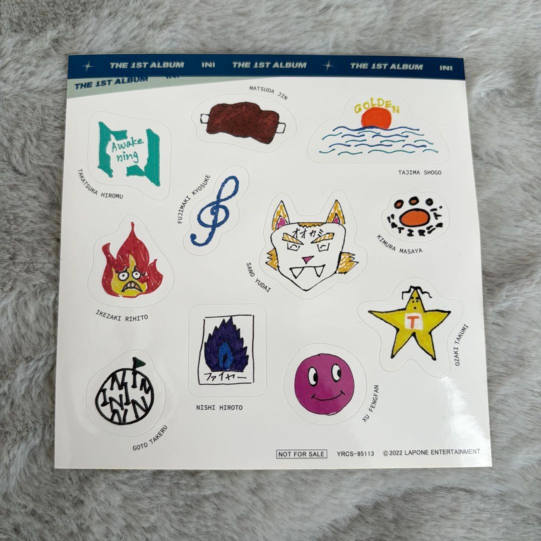 INI アルバム特典 ステッカー/藤牧京介・後藤武尊トレカ等セット