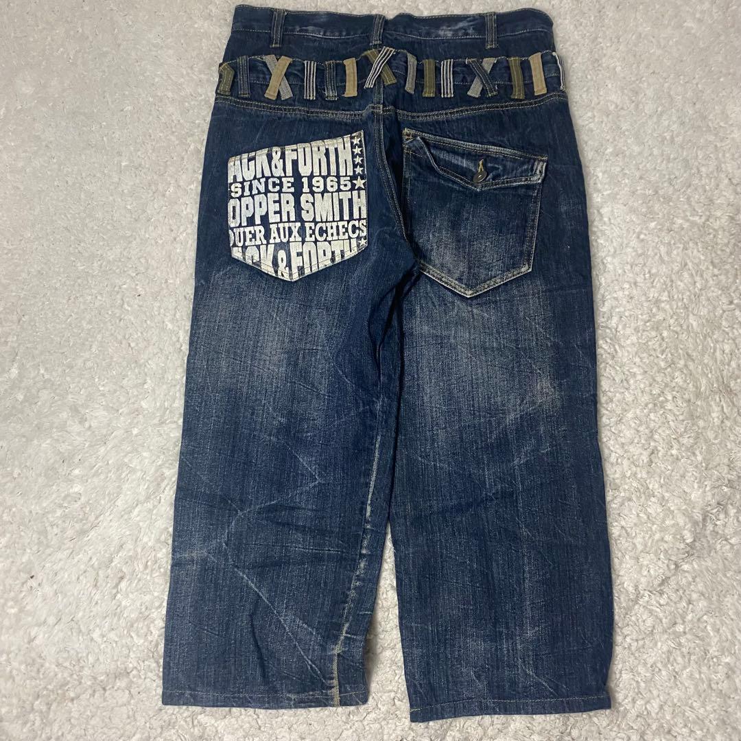 00s 平成 y2k ギャル グランジ バギーデニム 腰パン ワイドデニム