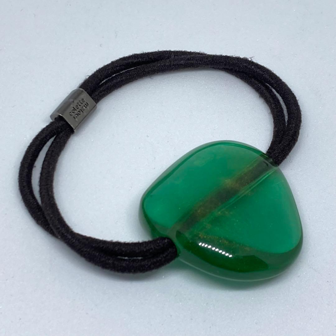 コレットマルーフ ヘアゴム グリーン モチーフ