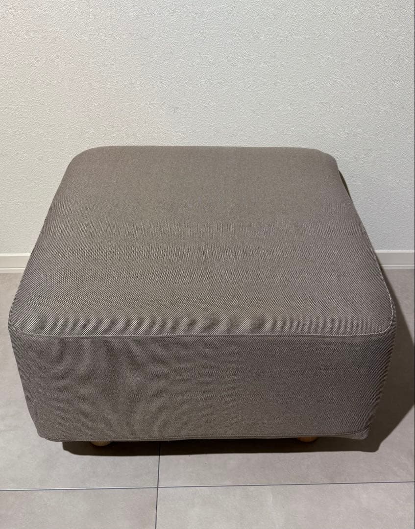 無印良品　ソファベンチ　オットマン　カバー付　グレー ファブリック