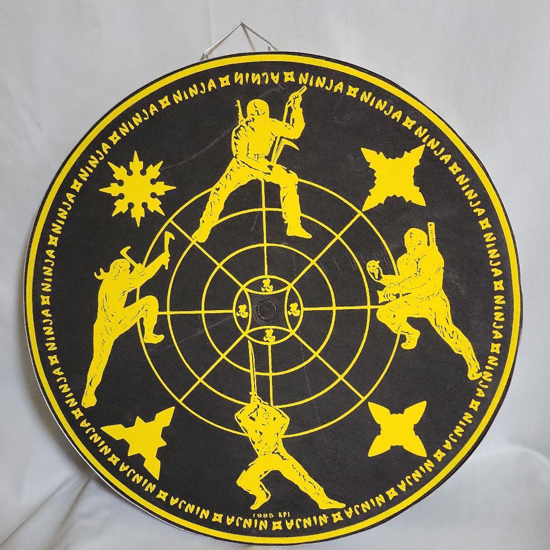 忍者デザインの円形ターゲット　スローイング・ターゲット　レア品 TG-101K 花山レザー金襴グローブ | DEGNER