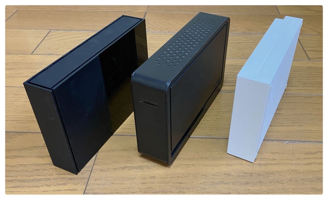 外付けハードディスク HDCZ-UT4WC 4TB 他 2台 HDCZ-UT4KC 外付けHDD USB-A接続 家電録画対応 ブラック [4TB