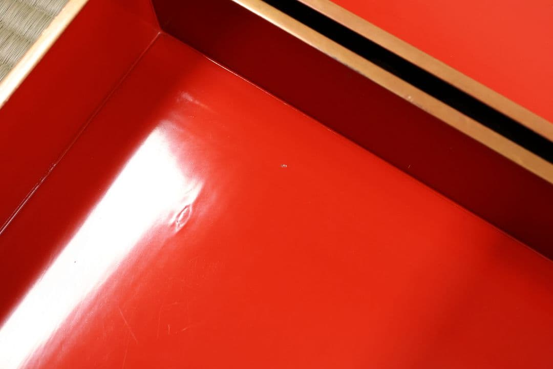 木製漆器 貝桶 金蒔絵 三段 重箱 黒塗 朱塗 梨地 雛 漆芸【MA745