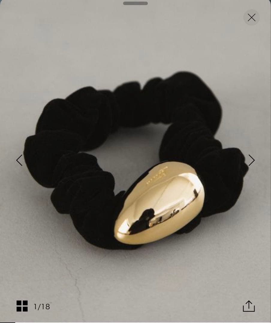 イヴマミー　新品未開封　LETICIA ベルベット シュシュ ブラック