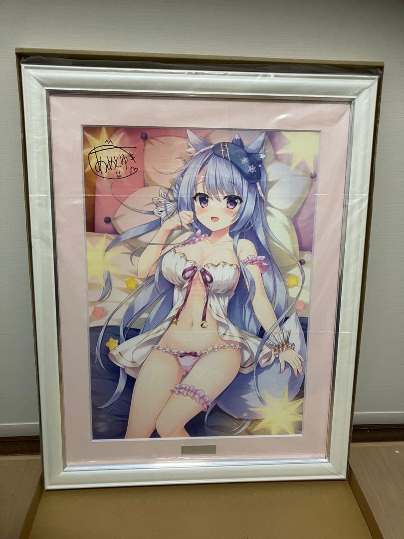 あめとゆきA3複製原画-Sweet night-キツネExtraEdition 9 水彩画の北極キツネのクリップアート、かわいい冬のキツネのクリップ